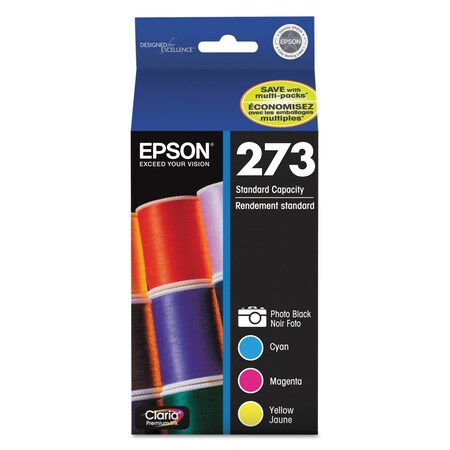 Epson T273520S (273) Claria Ink, 300 Page-Yield, Tri-Color T273520-S